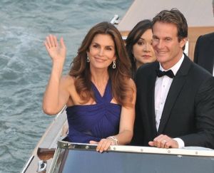 Cindy Crawford and husband Rande in Venice for George and Amal wedding - September 2014.jpg